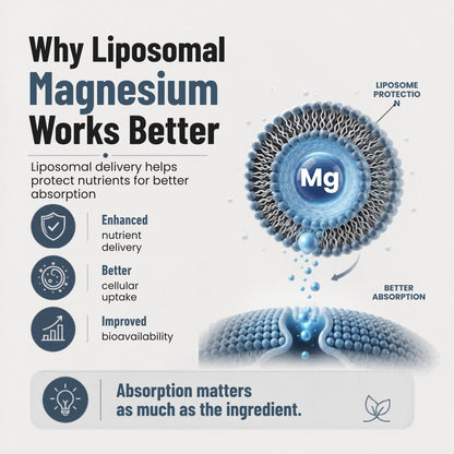 LipoMax Liposomal Magnesium Glycinate Supplement 440mg With Vitamin D3 & B12 | Magnesium Tablets For Muscle Relaxation, Sleep Support & Nerve Health - 60 Veg Tablets