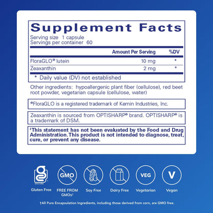 Pure Encapsulations - Lutein/Zeaxanthin - High Strength Blend for Macular Support and Overall Visual Functioning* - 60 Capsules