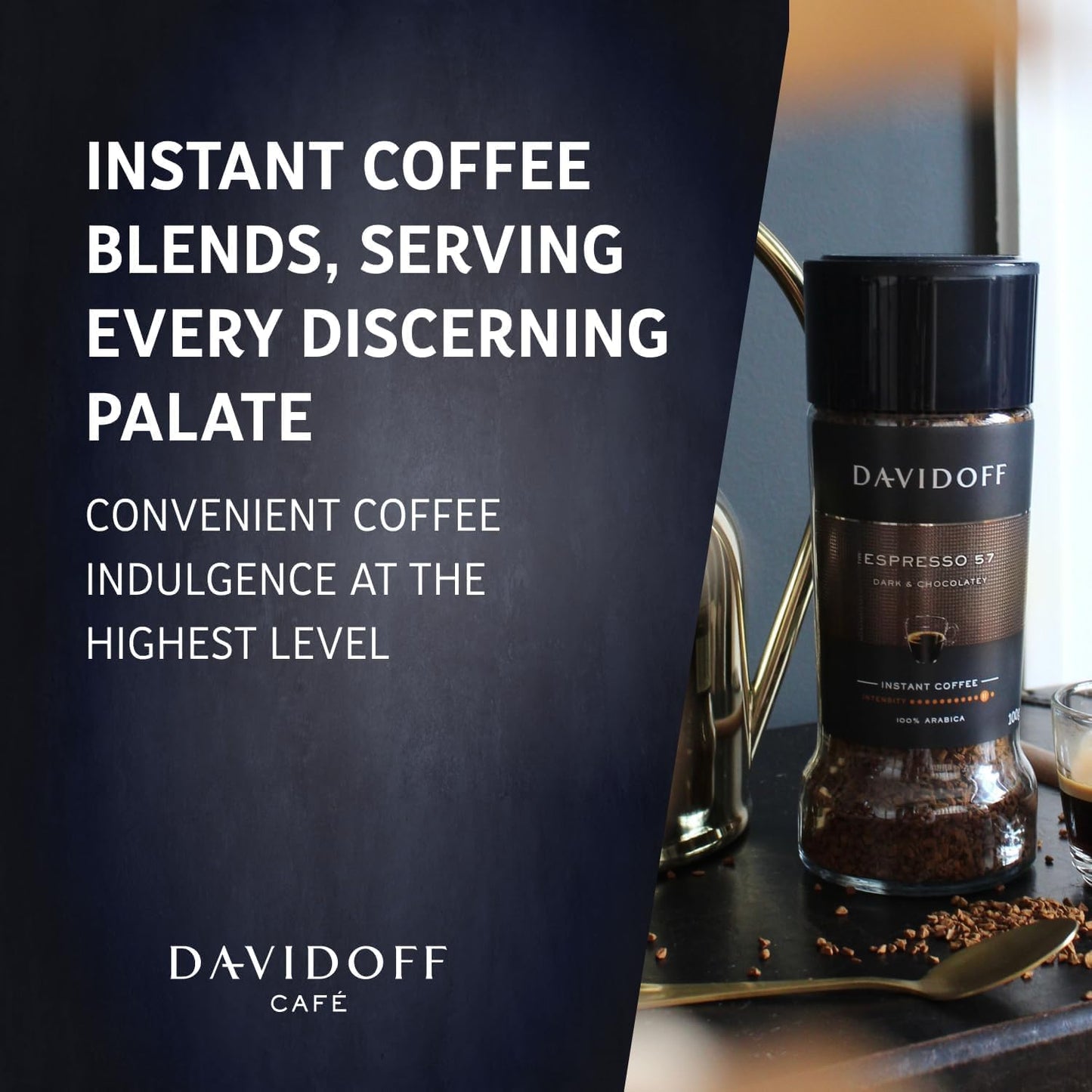 Davidoff espresso 57 Dark & Chocolatey Instant Coffee, 100% Arabica 100g (From Germany)