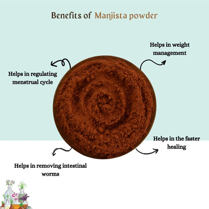 NeutraVed Manjistha Root - 100g, Organic Indian Madder, for Eating also- image 2