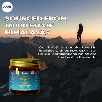 Jades Naturals Himalayan Shilajit Resin 10g | Pure & Authentic | Rich in Fulvic Acid & Trace Minerals | Premium Ayurvedic Supplement for Energy, Strength & Vitality |Pure Himalayan Shilajit