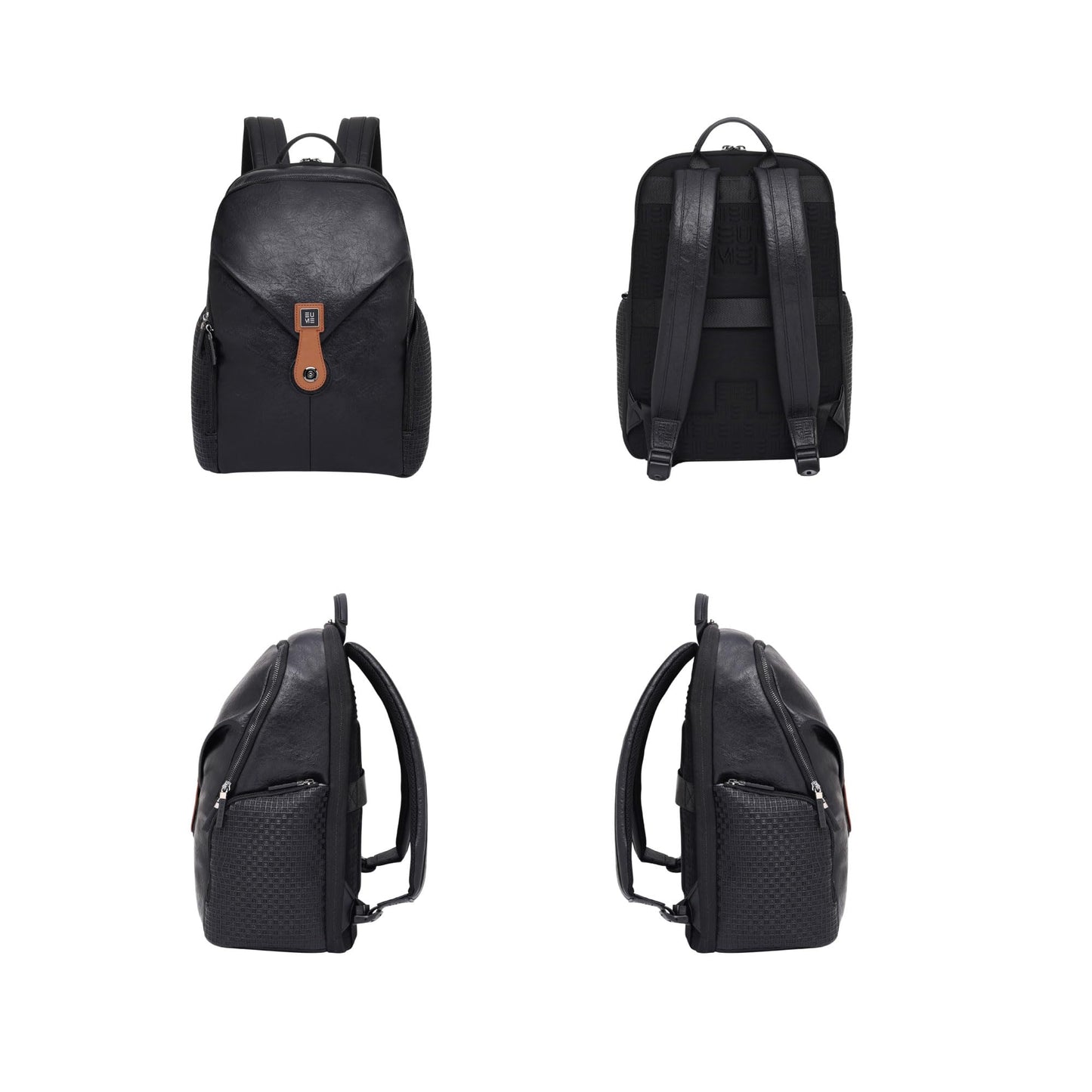 EUME Helix 28L Backpack Bag For Man, Charcoal Black| 2 Large Compartmen- image 3