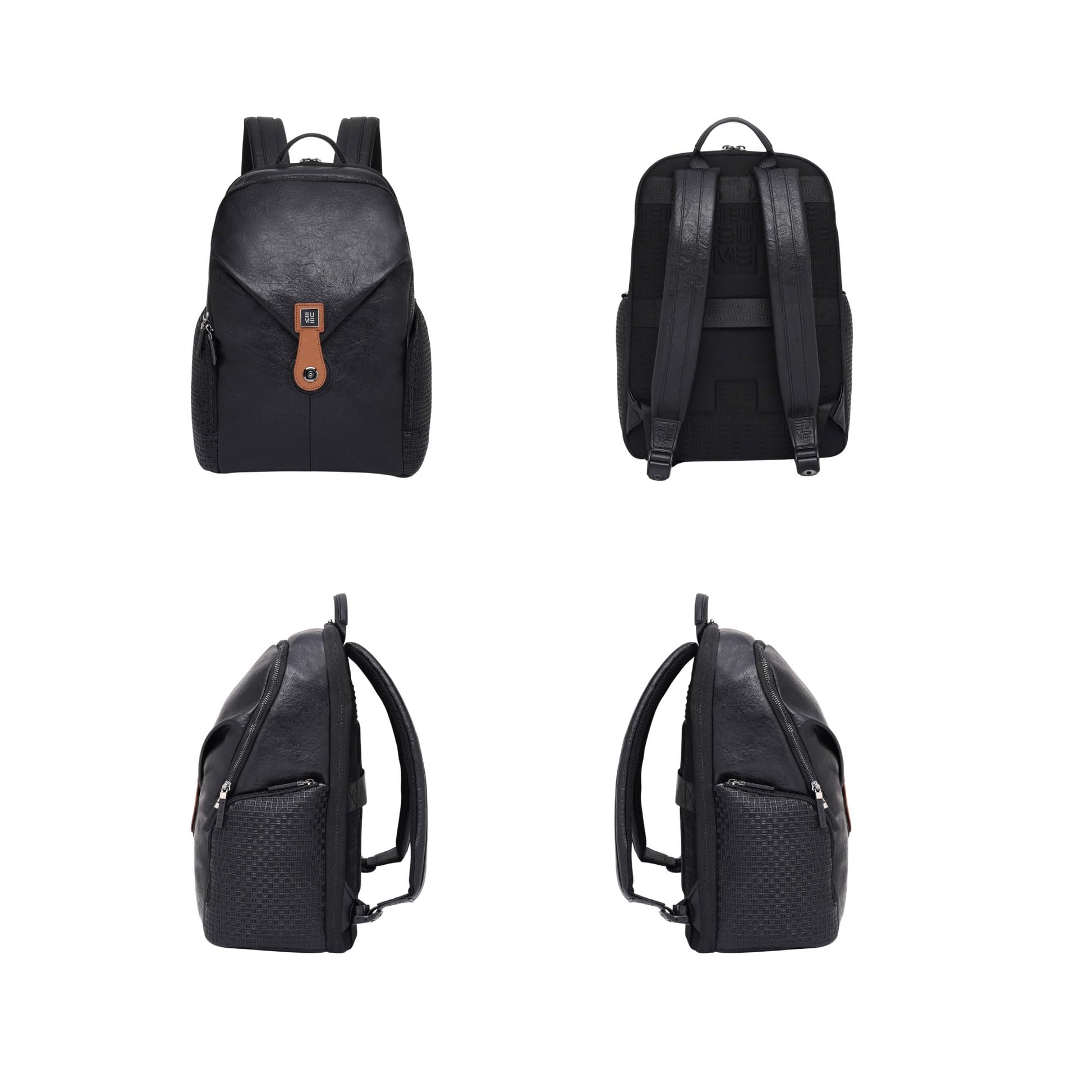EUME Helix 28L Backpack Bag For Man, Charcoal Black| 2 Large Compartmen- image 3