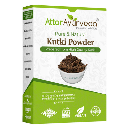 Attar Ayurveda Kutki Powder 100 gm - For Liver support, Detox, Blood sugar manag