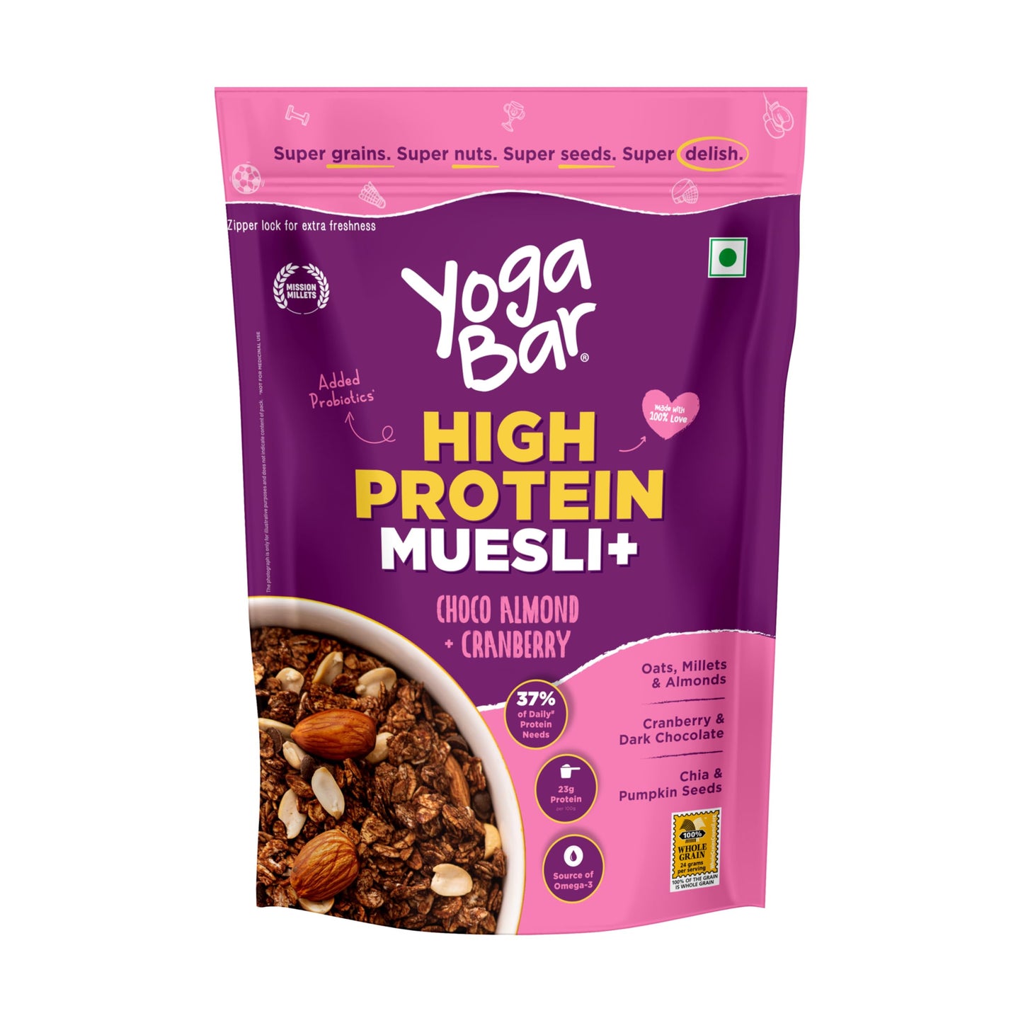 Yogabar 20 grams Protein Bars Variety Pack of 5 X 70 grams Each (350 gr- image 4