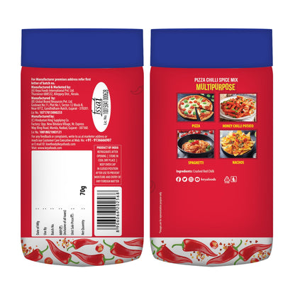 Keya Pizza Chilli Flakes | Seasonings |Multipurpose Seasoning| Zero added Colours, Fillers, Additives & Preservatives | 100% Natural | Perfect for Pizza, Pasta, Chilli Potato, Sweet Corn, Makhana| 60g