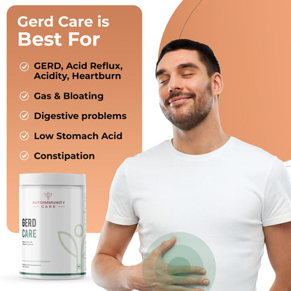 Autoimmunity Care GERD Care – Betaine HCL with Pepsin & Enzymes | Supports Low Stomach Acid, Acid Reflux & Heartburn Relief | Acidity & Bloating Relief, Acidity Tablet for Acid Reflux & Heartburn Relief | 120 Tabs