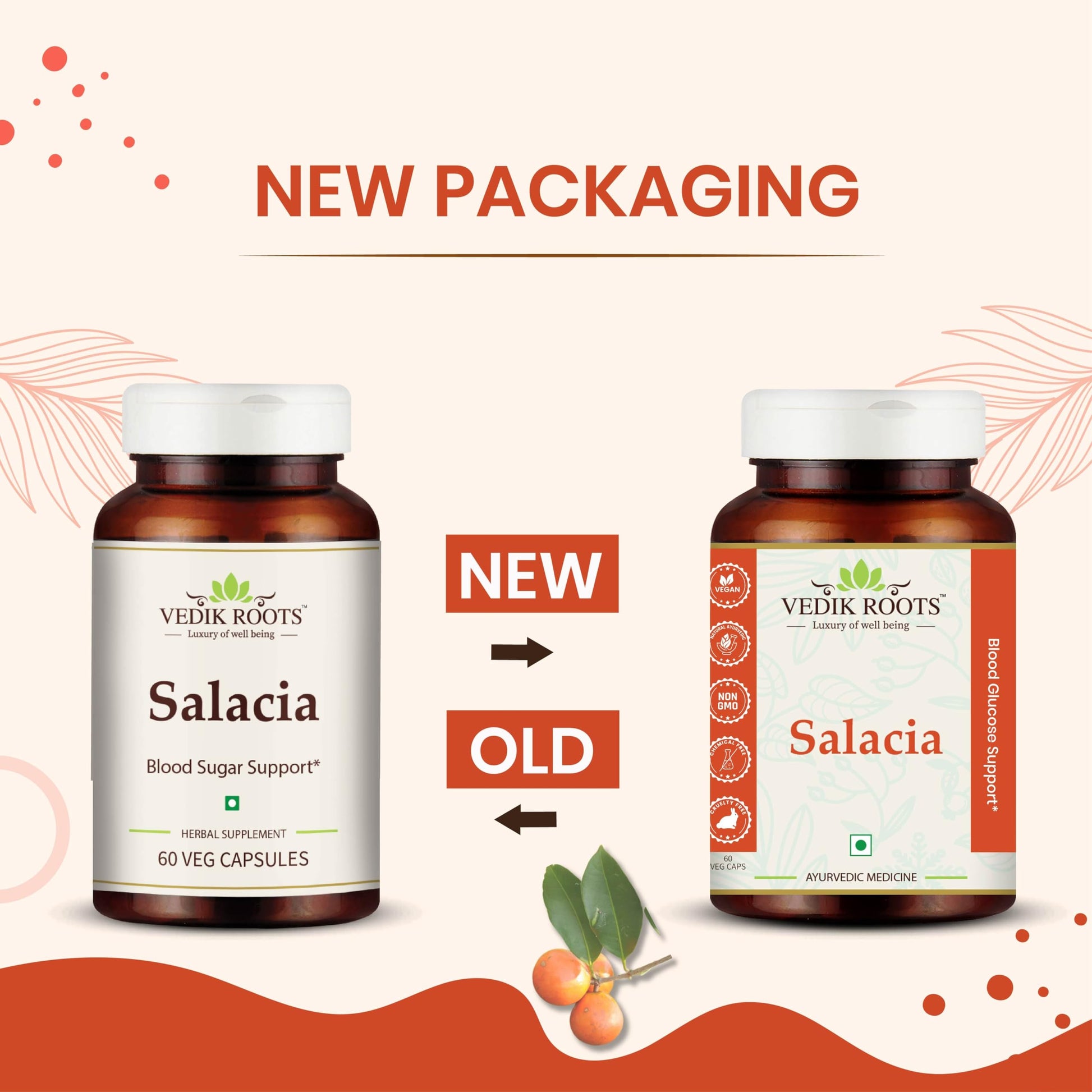 Vedikroots Salacia Oblonga Capsules – 60 Capsules | Supports Healthy Bl- image 2