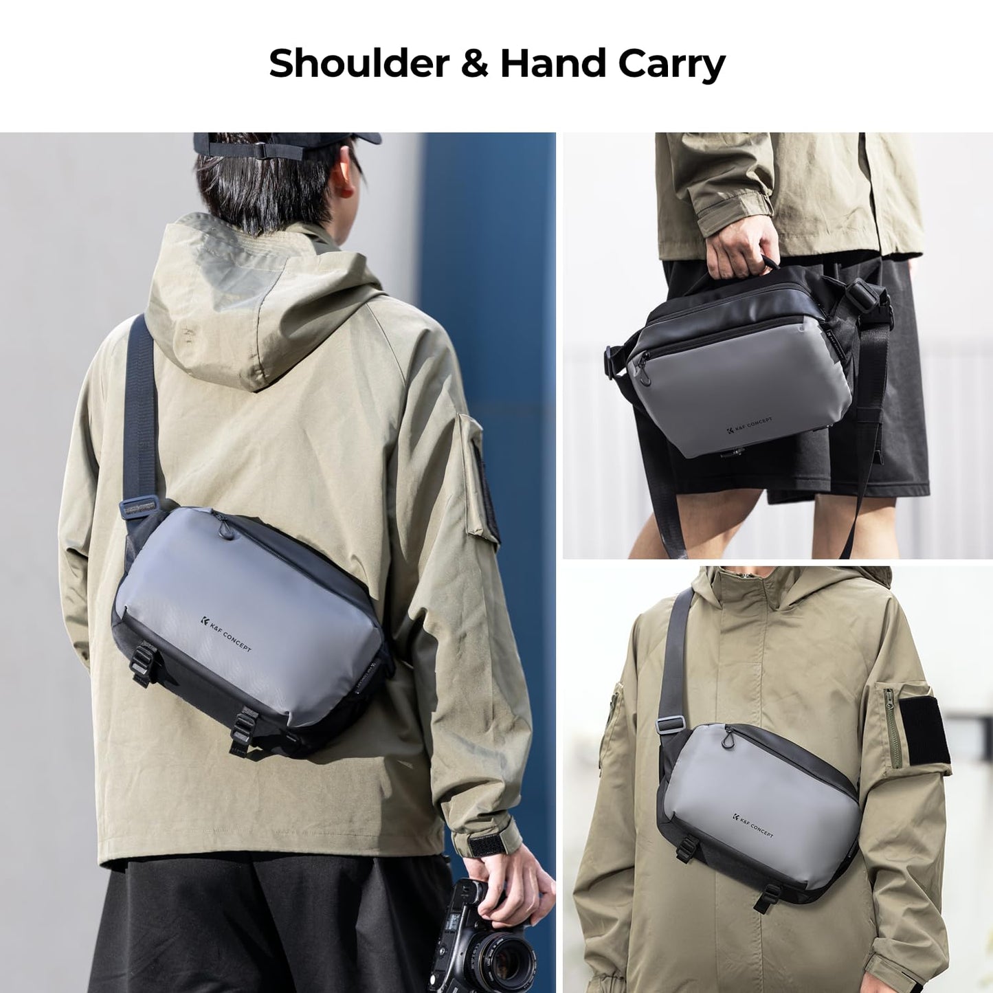 K&F Concept 2 in 1 Sling Bag & Multifunction Photography Crossbody Camera DSLR Backpack Portable Bag