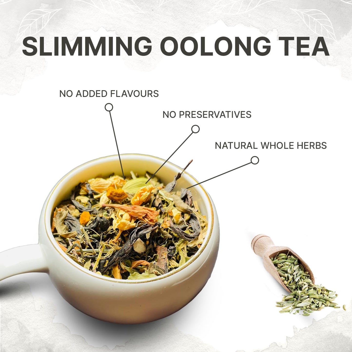 SOL Healthy Gut Slimming & Detox Tea | Ayurvedic Herbs Moringa, Rooibos, Ashwagandha, Gymnema, Licorice | Helps Burn Stored Fat | 100 Gms Loose Leaf