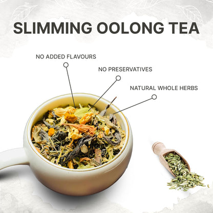 SOL Healthy Gut Slimming & Detox Tea | Ayurvedic Herbs Moringa, Rooibos, Ashwagandha, Gymnema, Licorice | Helps Burn Stored Fat | 100 Gms Loose Leaf