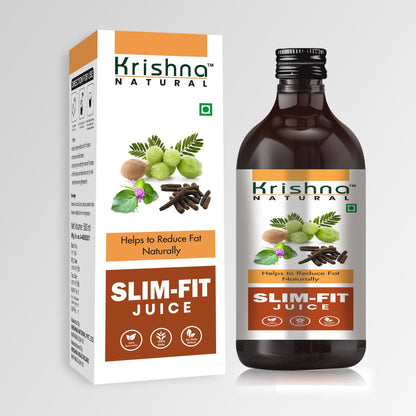 Krishna Natural Slim-Fit Juice 500ml | Ayurvedic Fat Burner Juice | Natural Weight Loss & Metabolism Booster | Herbal Slimming Supplement