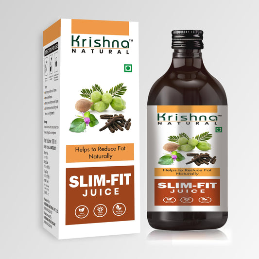 Krishna Natural Slim-Fit Juice 500ml | Ayurvedic Fat Burner Juice | Natural Weight Loss & Metabolism Booster | Herbal Slimming Supplement