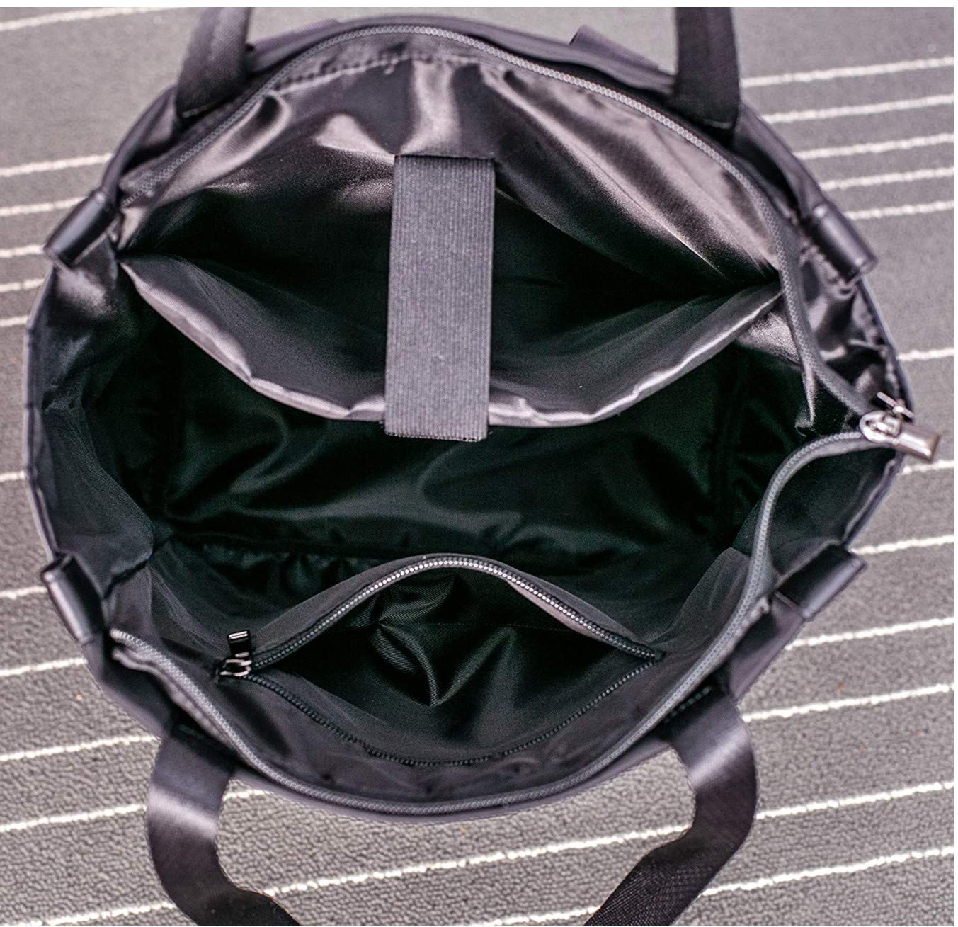 Aeoss Women's Reflective Holographic Color Changing Geometric Lattice Travel Backpack with Laptop Compartment, Black