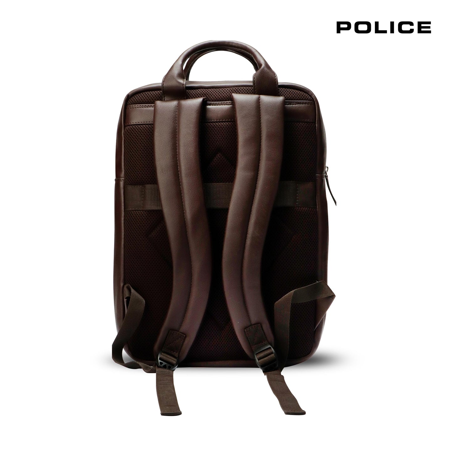 Police Leather Laptop Backpack for Men & Women | 15 inch College Bag fo- image 8