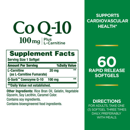 Nature'S Bounty Q - Sorb Co Q-10-100 mg - 60 Softgels