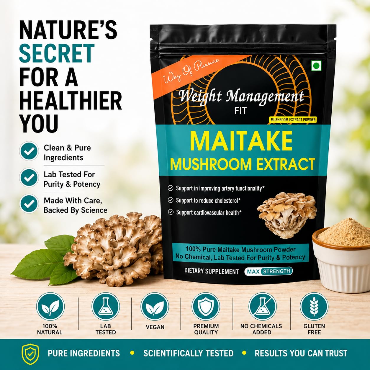 Maitake Mushroom Extract Powder, 60g
