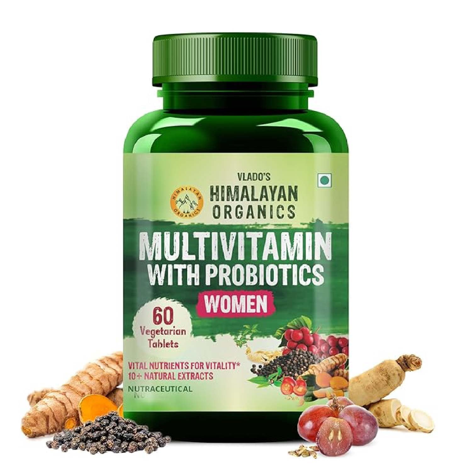 Himalayan Organics Multivitamin With Probiotics Supplement For Women With 60+ Es