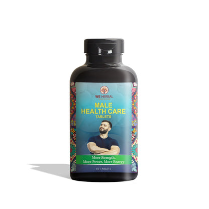 WE HERBAL Male Health Care Tablets Natural Wellness Supplement for Men Improve Energy, Immunity 60 Tablets