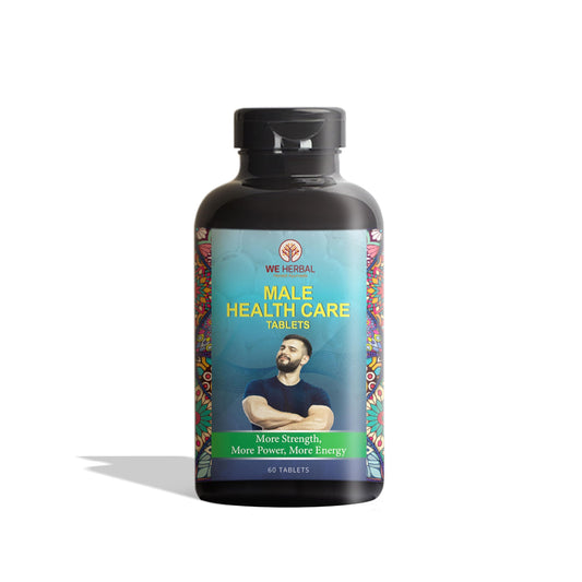 WE HERBAL Male Health Care Tablets Natural Wellness Supplement for Men Improve Energy, Immunity 60 Tablets