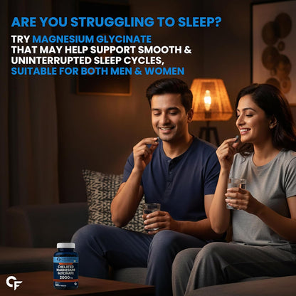 Carbamide Forte Chelated Magnesium Glycinate Supplement 2000mg Per Serving | Magnesium Supplement Supports Muscle Recovery & Better Sleep - 120 Veg Tablets