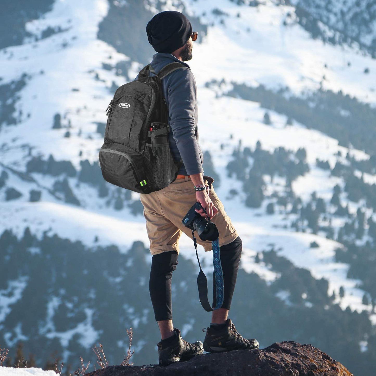 G4Free 40L Lightweight Packable Hiking Backpack with Wet Pocket, Wateproof Handy Foldable Camping Outdoor Travel Daypack