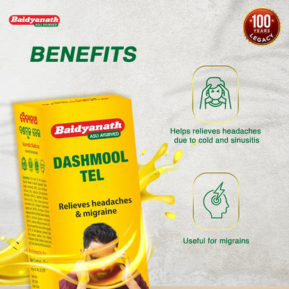 Baidyanath Dashmool Tel - 50ml | Ayurvedic Nasal Oil for Wellness, Herb- image 5