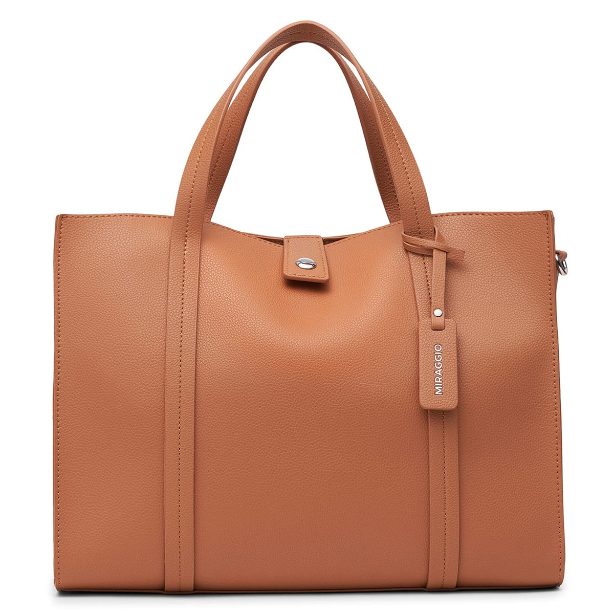 Miraggio Grace Solid Tote Bag For Women With Adjustable & Detachable Sling | Tote Bag For Women Stylish (Tan)