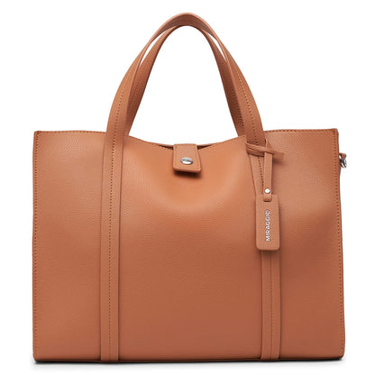 Miraggio Grace Solid Tote Bag For Women With Adjustable & Detachable Sling | Tote Bag For Women Stylish (Tan)