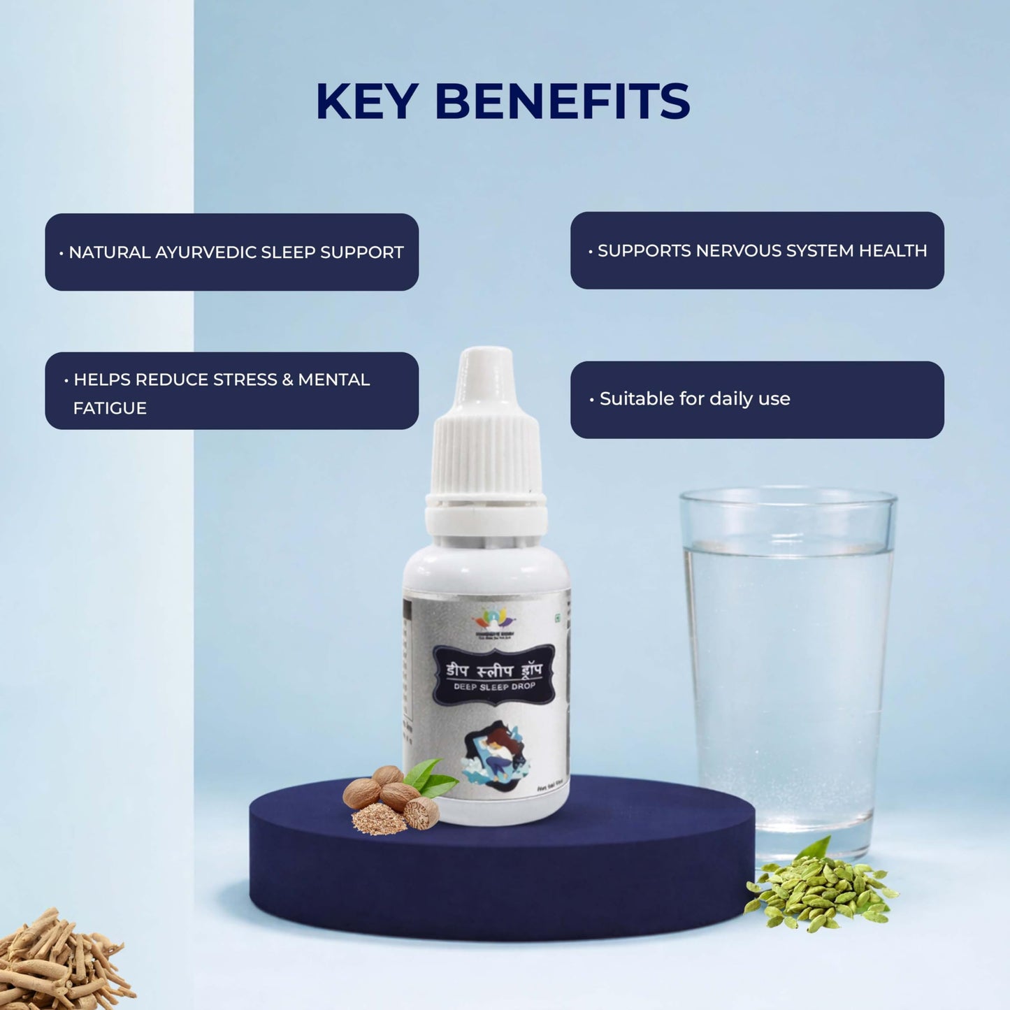 JINAMRITH HERBS Deep Sleep Herbal Drops 15 ml | Natural Nighttime Relaxation & Calm Support | With Jiphal, Sarpagandha & Jatamansi | Herbal Sleep Wellness Formula