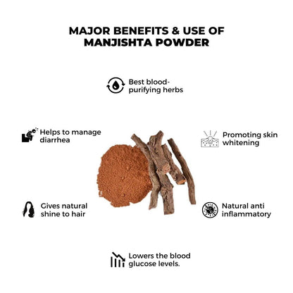 NeutraVed Manjistha Root - 100g, Organic Indian Madder, for Eating also- image 4