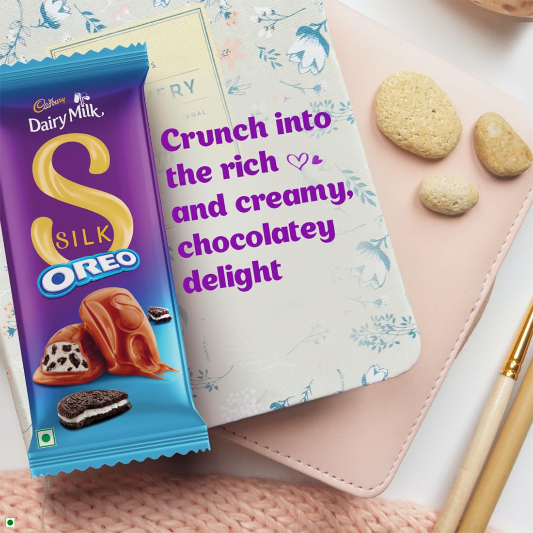 Cadbury Dairy Milk Silk Oreo Chocolate Bar, 124 g