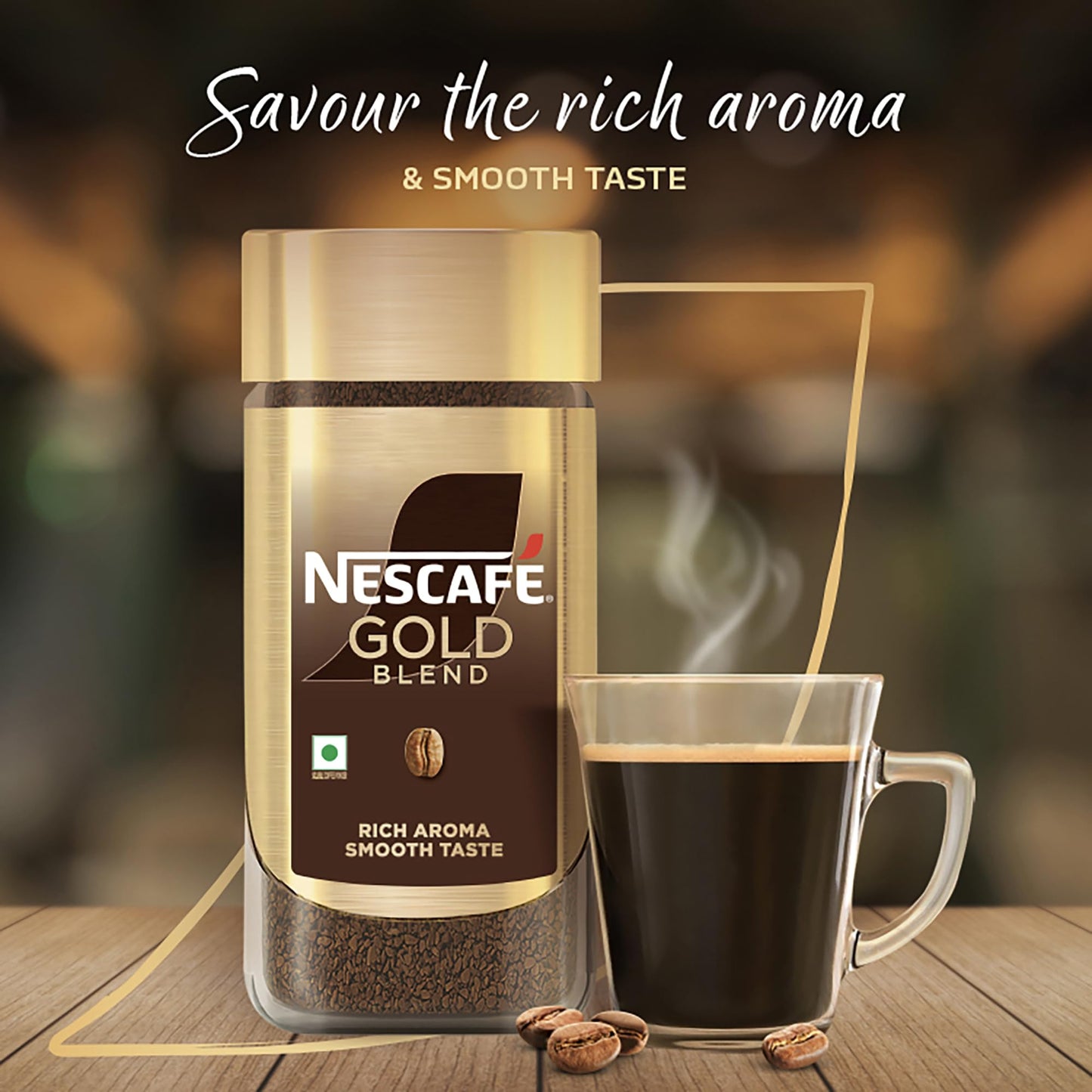 NESCAFE Gold Instant Coffee Powder | Premium Imported Coffee | Freeze Dried | Rich & Smooth Taste | 50g, Jar