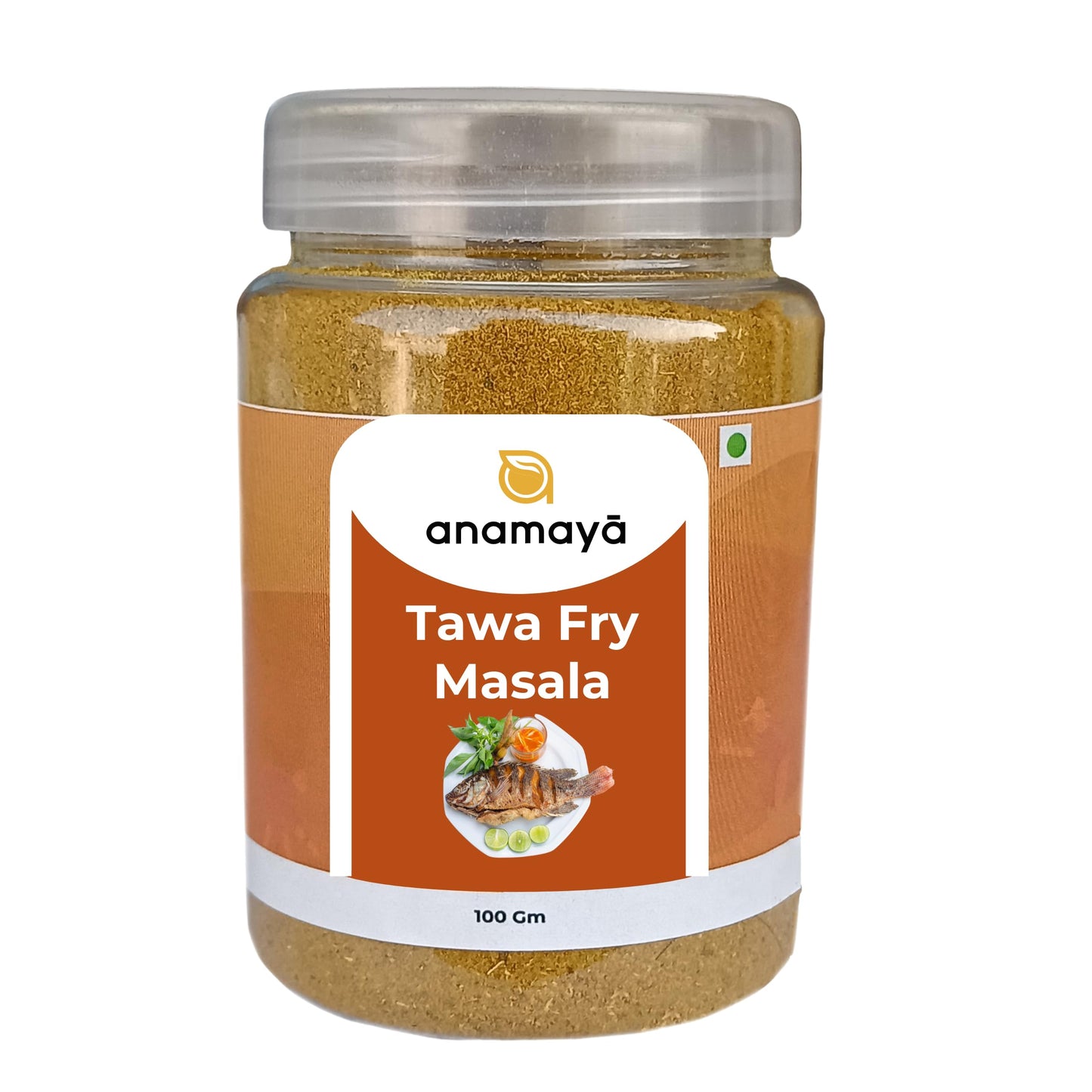 Anamaya Tawa Fry Masala Powder | Bharwa Tava Masala | Kalongi Masala | Spice mix for stuffing fish, chicken, vegetables, etc | 100 Gms | Packed in a reusable jar