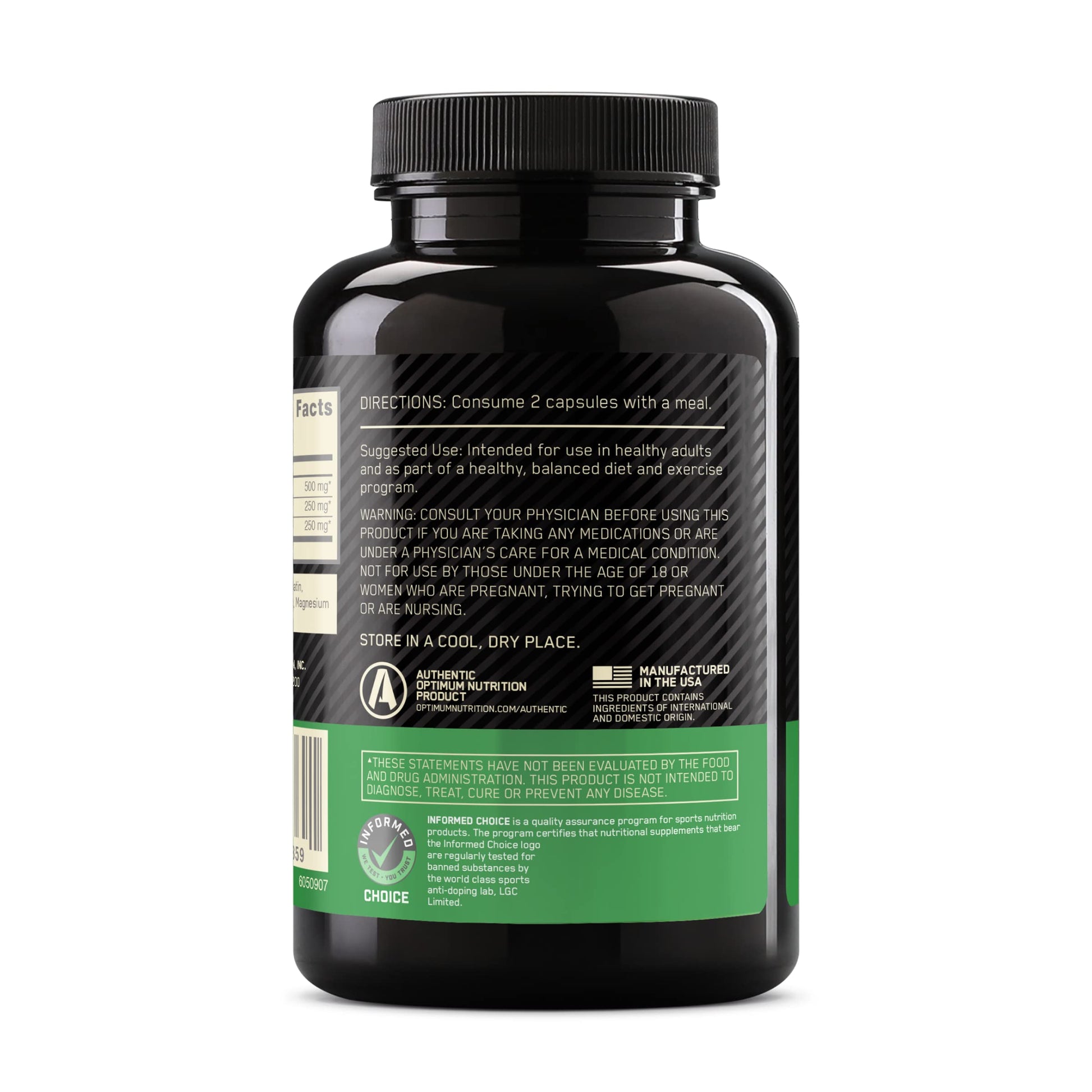 Optimum Nutrition (ON) BCAA Branched Chain Amino Acids 1000 mg - 60 Cap- image 2
