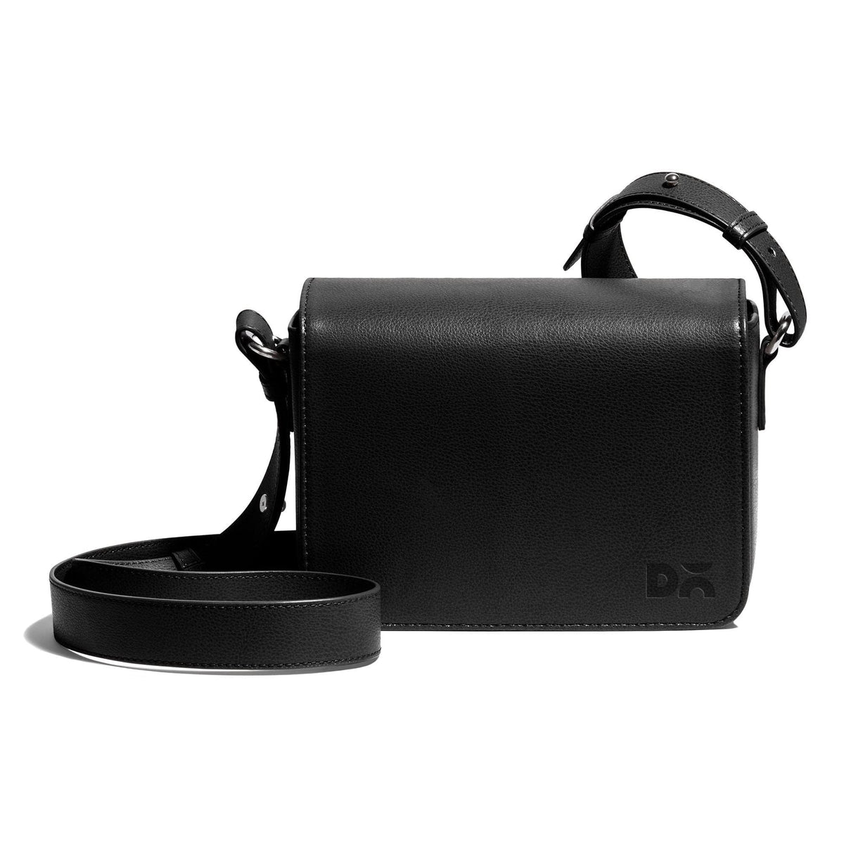 DailyObjects Sol Box Sling Crossbody Bag For Women, Girls|Durable Vegan Leather|Stylish Ladies Wallet Purse|Latest Women's Shoulder Handbag|Magnetic Flap Closure & Adjustable Wide Strap, Black