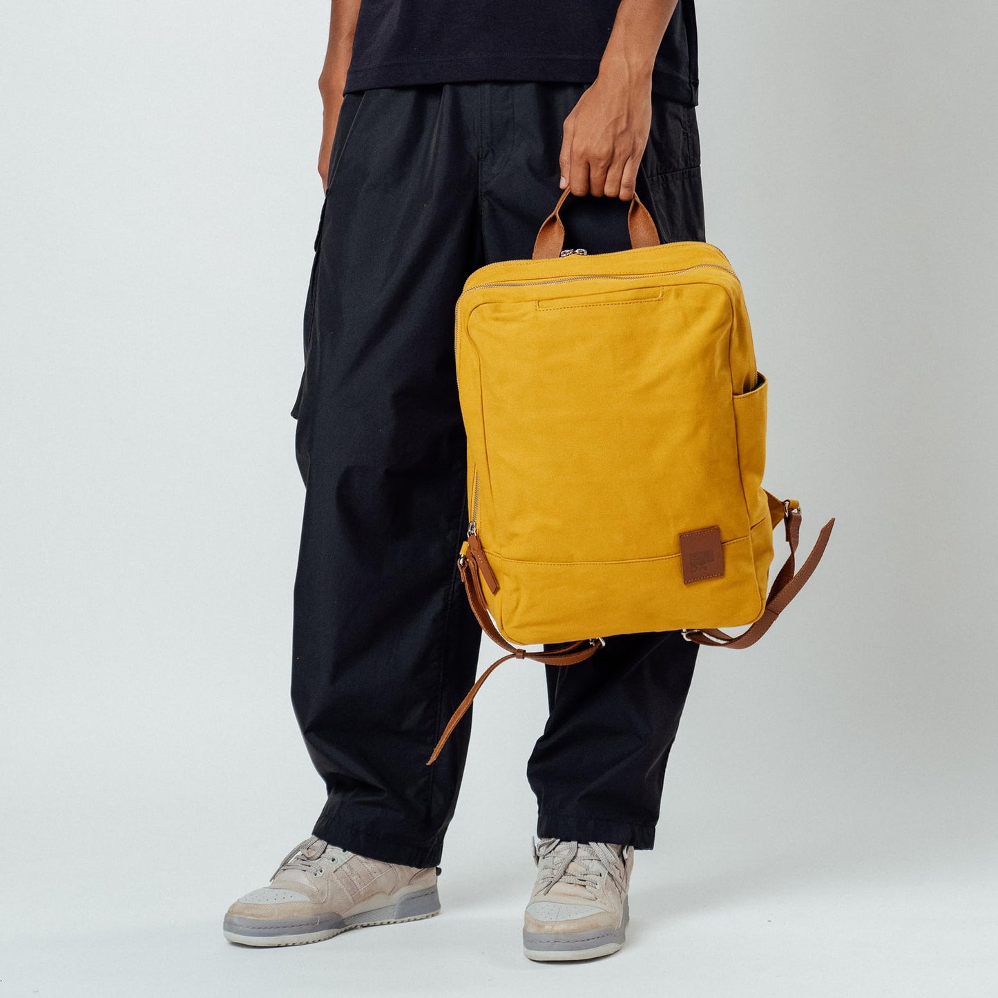DailyObjects 9 to 9 Everyday Casual Laptop Backpack (16L) Fits Upto 15" Laptop | Unisex Shoulder Travel Bag | Durable Canvas Material | Zippered Compartment with Slip Pockets | Trolley Sleeve