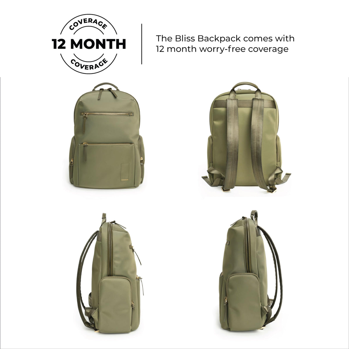 MOKOBARA Bliss 21L Laptop Backpack 14 Inch Office Travel Green