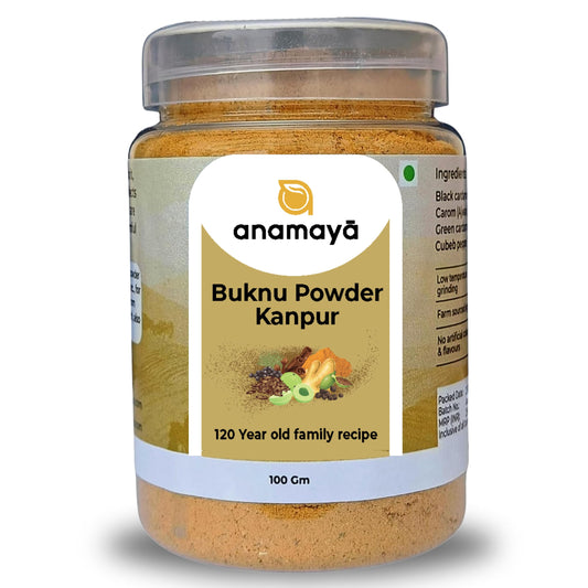 Buknu Masala Kanpur 100 gms by Anamaya | Buknu Powder Kanpur | Buknoo Powder Kanpur | Dehati buknu | Packed In Food Grade Plastic Jar For Easy Storage | Pack Of 1
