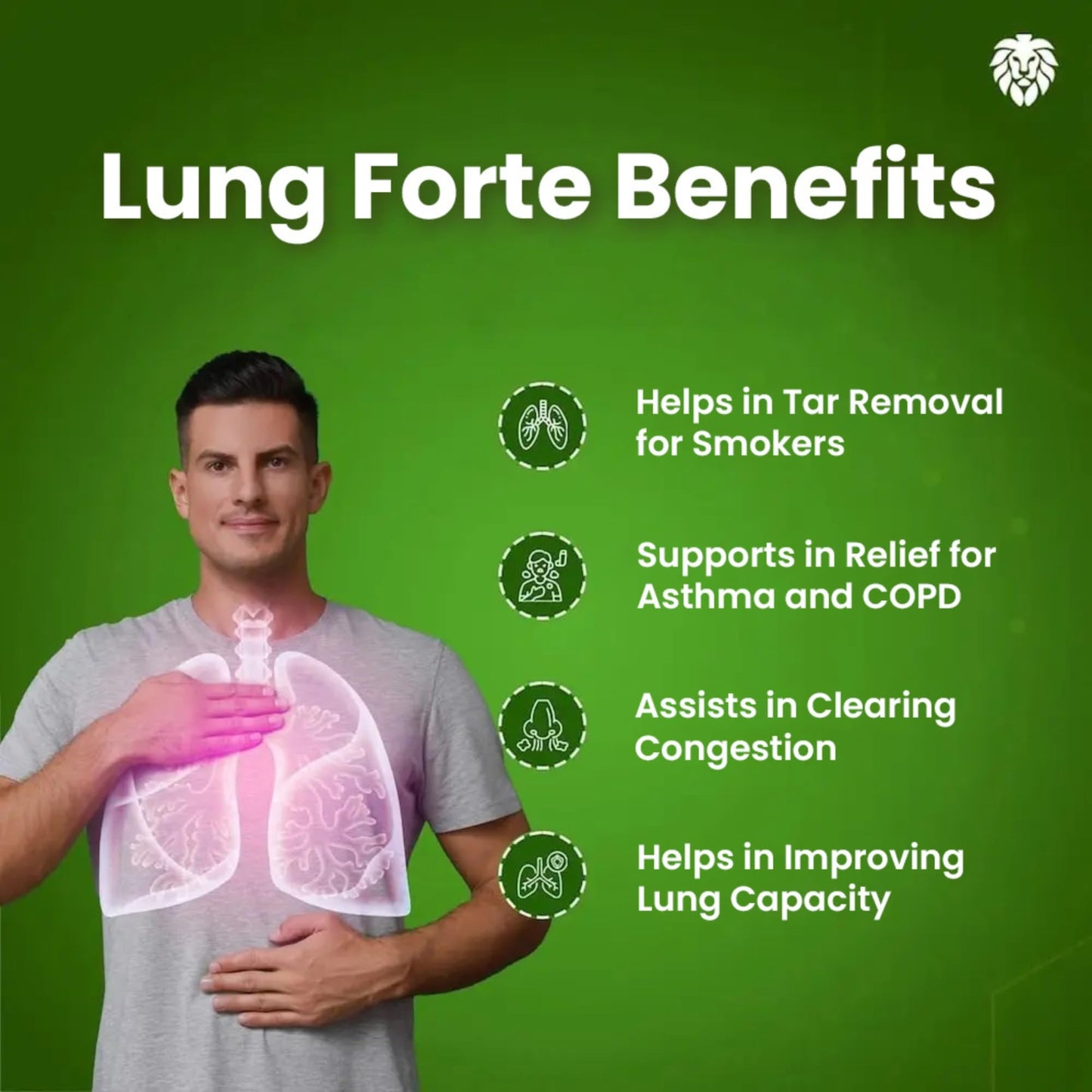 Healeo Lung Forte, 18-in-1 Lung Detox with Quercetin, NAC, Stinging Nettle, Vasaka - Lung Cleanse Supplement for Smokers - Removes Tar & Mucus from Lungs - Lab Tested - 60 Veg Tablets
