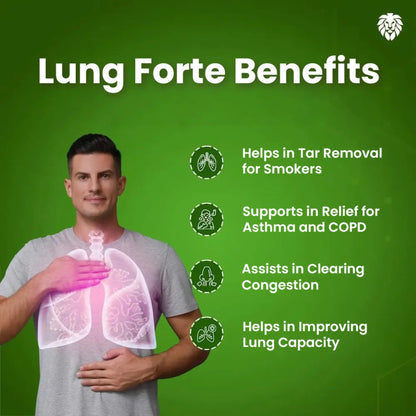 Healeo Lung Forte, 18-in-1 Lung Detox with Quercetin, NAC, Stinging Nettle, Vasaka - Lung Cleanse Supplement for Smokers - Removes Tar & Mucus from Lungs - Lab Tested - 60 Veg Tablets