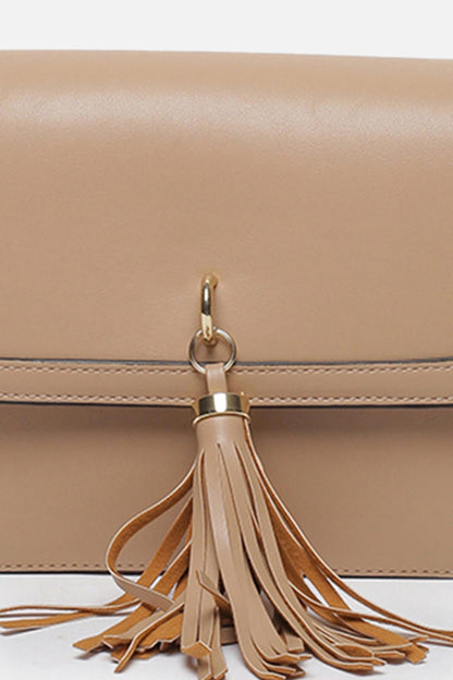 Van Heusen womens Western Sling Bag with tassle (Beige)
