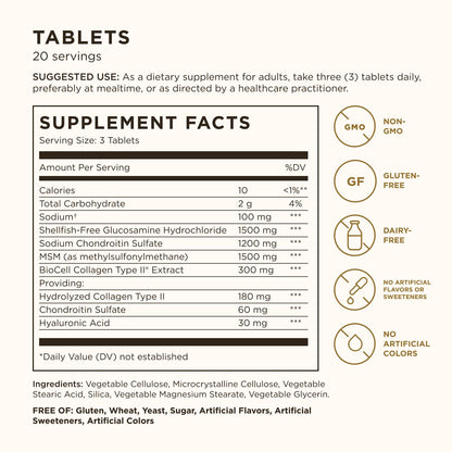 Solgar Glucosamine Hyaluronic Acid Chondroitin MSM Shellfish Free - 60- image 11