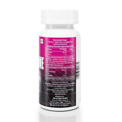 HealthAid L-Glutathione 500mg with Vitamin C For Glowing & Radiant Skin| Supplement for Glowing Skin, Anti Aging & helps improve detoxification | 60 tablets