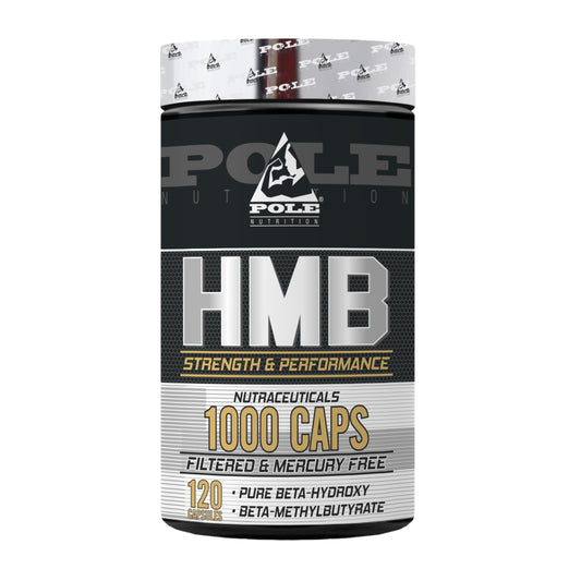 Pole Nutrition HMB Strength And Performance - Pure Beta-Hydroxy for Heart Health Support | 120 Capsules, Essential for Strength and Performance