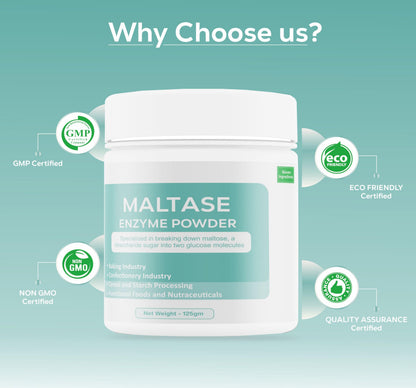 Bioven Ingredients Maltase Enzyme Powder, Non-GMO, Dietary Supplements/Food and Beverages, Broad pH Range of Activity, Excellent Thermostability, Hydrolyse Glucans, No Filters/Binder