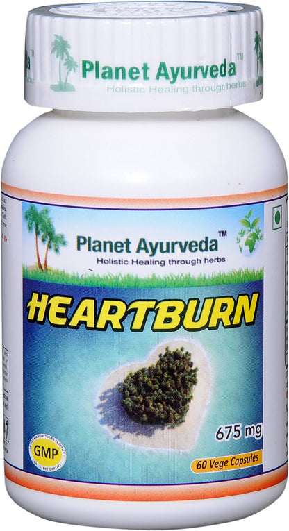 Planet Ayurveda Heartburn Capsules| Heartburn, Acidity | 60 Capsules