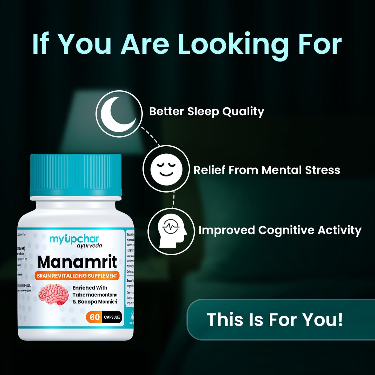 myUpchar Ayurveda Manamrit Sleep Support Capsules | With Jatamansi, Ash- image 7