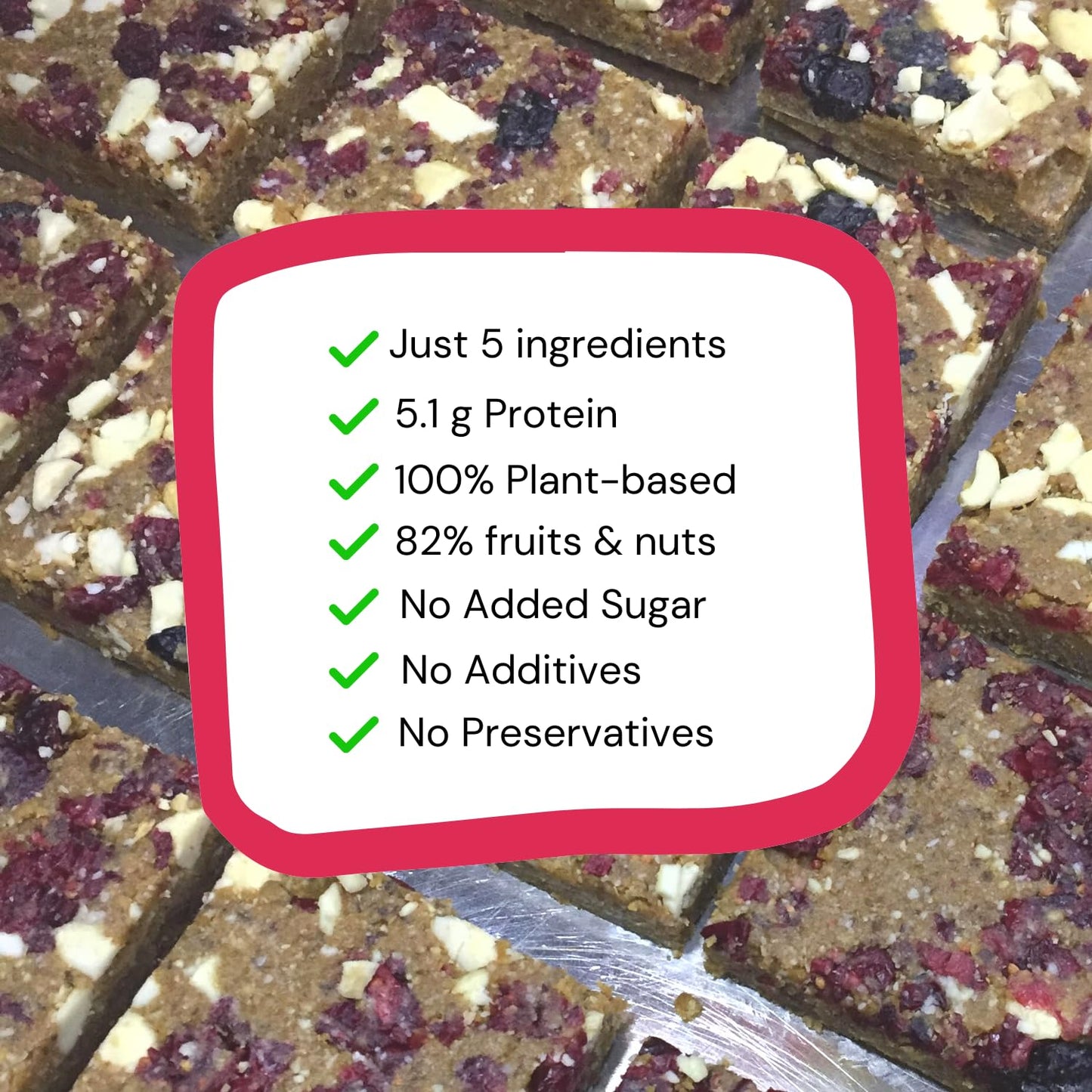 MONKEY BAR - Very Berry Energy Bar - 10 Bars, 40g each, Just 5 Plant-ba- image 3