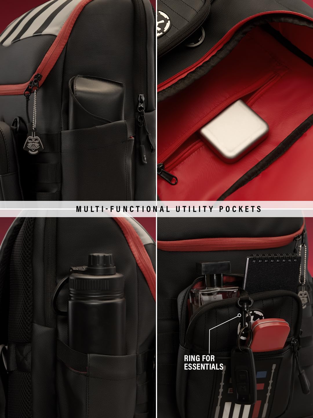 The Souled Store Darth Vader: Empire Gear Backpacks | Official Star Wars Merchandise | Premium Water-Resistant Laptop Bag with Sith Lord Graphic | Durable Urban Travel Rucksack for Men & Women